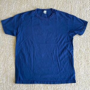 Vintage The Real Mccoy's Mens Large Navy Everything in Sporting Goods T-shirt